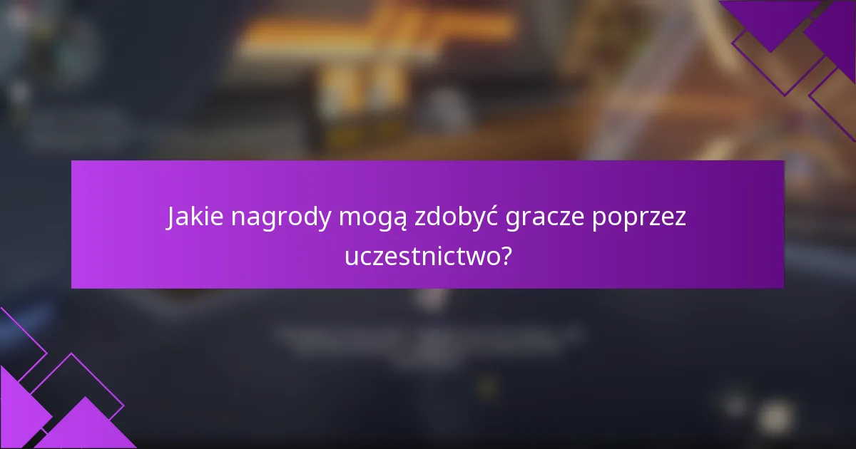Jakie nagrody mogą zdobyć gracze poprzez uczestnictwo?